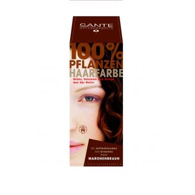 SANTE Herbal Hair Color Chestnut Brown 100g - Click Image to Close